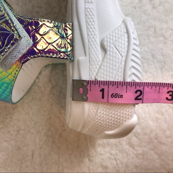 Sneaker Platform Sandals Pink Iridescent Shiny - Picture 8 of 8